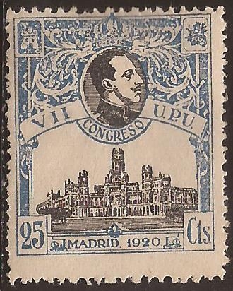 VII Congreso Unión Postal Universal. Madrid 1920 25 cts