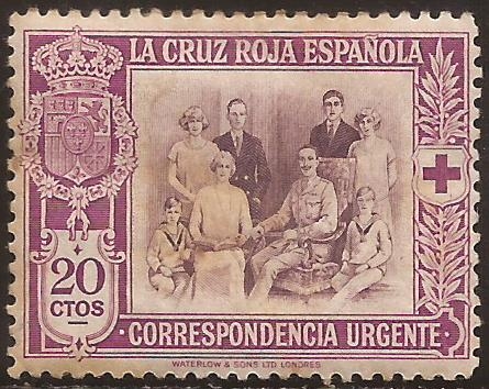 Cruz Roja Española. Familia Real  1926 Urgente 20 cts