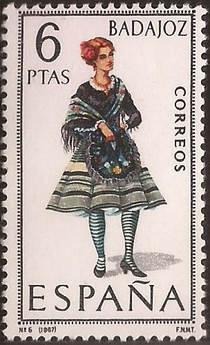 Trajes típicos. Badajoz 1967  6 ptas