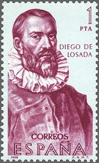 ESPAÑA 1968 1890 Sello Nuevo Forjadores de America Diego de Losada