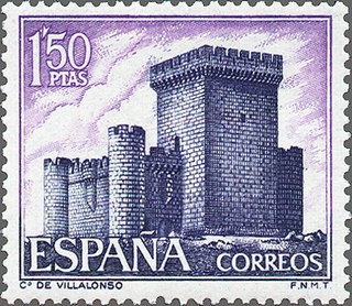 ESPAÑA 1969 1928 Sello Nuevo Serie Castillos de España Villalonso Zamora