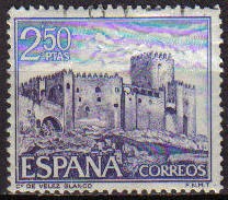 ESPAÑA 1969 1929 Sello Serie Castillos de España Velez Blanco Almeria Usado