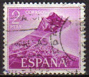 ESPAÑA 1969 1934 Sello Pro Trabajadores de Gibraltar  Vistas del Peñon Usado