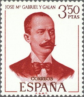 ESPAÑA 1970 1995 Sello Nuevo Literatos Españoles Jose Mª Gabriel y Galan