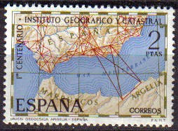 ESPAÑA 1970 2001 Sello Nuevo Cent. Instituto Geografico y Catastral