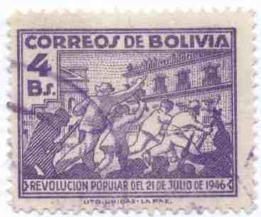 Conmemoracion de la revolucion del 21 de Julio de 1946