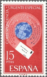 ESPAÑA 1971 2042 Sello Nuevo Alegoria Correspondencia Urgente Especial