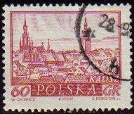 POLONIA 1960 Michel 1193 Sello Ciudades Historicas KALISZ