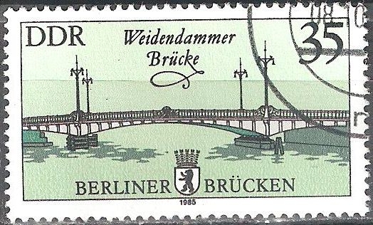 Puentes de Berlin-puente Weidendamer (DDR).