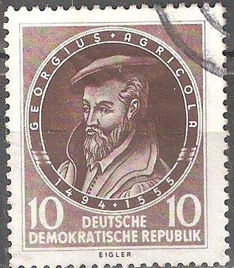 400 aniv de la muerte de Georgius Agricola,medico y mineralogista (DDR).