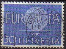 Suiza 1960 Scott 401 Sello Serie Europa Michel 721 usado Switzerland Suisse 