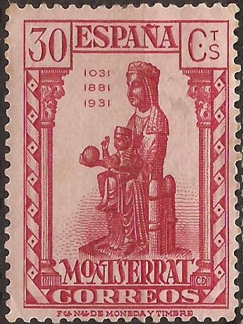 IX Cent Fundación Monasterio de Montserrat  1931 30 cents