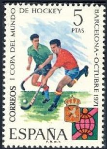 ESPAÑA 1971 2058 Sello Nuevo I Copa Mundial de Hockey