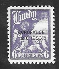 Lundy - Coronación 2-6-1953, - frailecillos