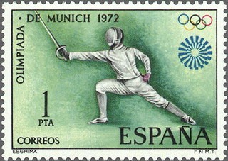 ESPAÑA 1972 2098 Sello Nuevo XX Juegos Olimpicos de Munich Esgrima