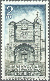 ESPAÑA 1972 2111 Sello Nuevo Monasterio Sto. Tomas Avila Fachada