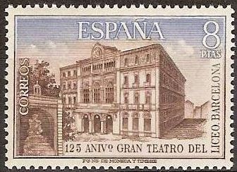 ESPAÑA 1972 2114 Sello Nuevo 125 Aniversario Gran Teatro del Liceo