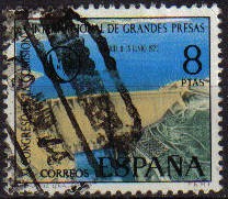 ESPAÑA 1973 2128 Sello XI Congreso de la Comisión Internacional de Presas Presa de Iznajar Usado