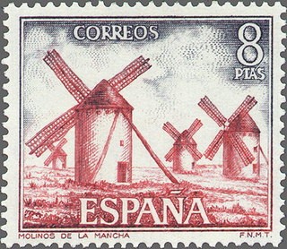 ESPAÑA 1973 2133 Sello Nuevo Serie Turistica Molinos de La Mancha Ciudad Real