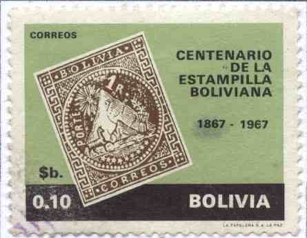 Centenario de la Estampilla Boliviana - Challa 1963 - Condor 1867