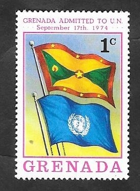 585 - Admisión de Grenada a Naciones Unidas, Banderas