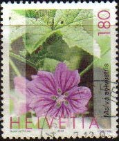 SUIZA Switzerland Suisse 2003 Scott1147 Sello Serie Flores Malva Sylvestris Michel1825 usado