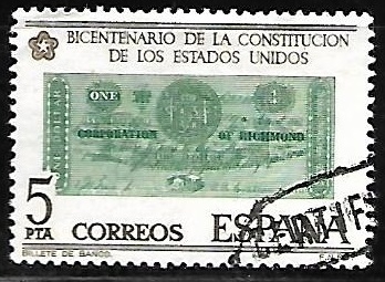 Bicentenario de la Independencia de los Estados Unidos - Billete de un dolar 