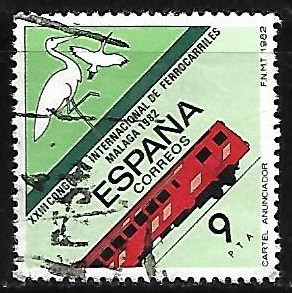 Congreso Internacional de Ferrocarriles - Cartel Anunciador  y tren 