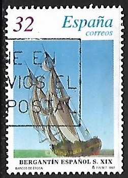 Barcos e Época - Bergantín del siglo XIX