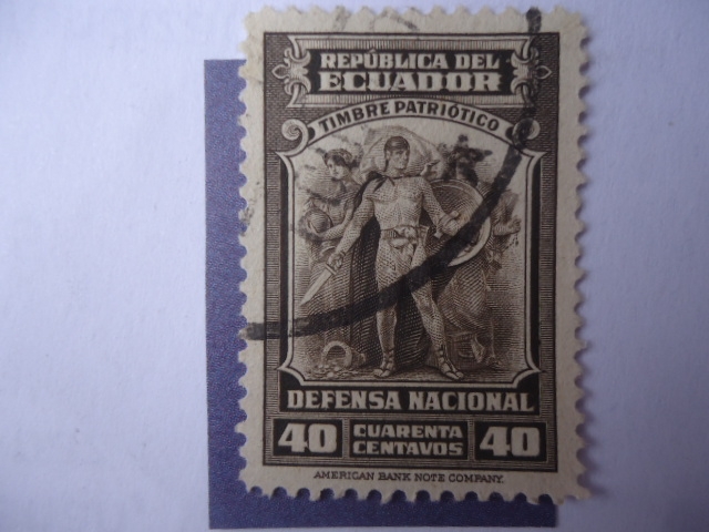 Timbre patriótico - Defensa Nacional - (Emisión: Impuesto Postal)