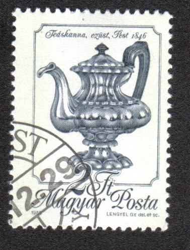 Plata y hierro fundido,Tetera de plagas, 1846 