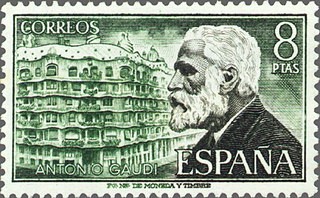 ESPAÑA 1975 2241 Sello Nuevo Personajes Españoles Antonio Gaudi