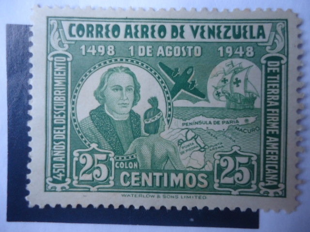 450 Cristóbal Colón - Años del Descubrimiento de Tierra Firme Americana 1492-1948 - Cristóbal Colón.