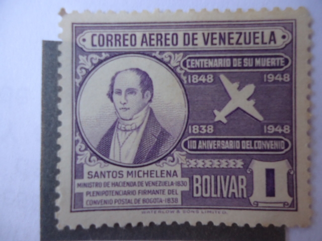 Santos Michelena - Centenario de su Muerte(1948-1948) - 110 Aniversario Convenio Postal de Bogotá (1