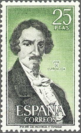 2072 - Personajes españoles - José de Espronceda (1808-1842)