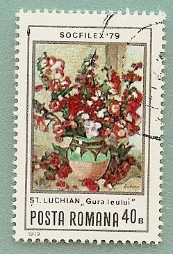 Socfilex´79 - Stefan Luchian - pintura - flores Gura leului