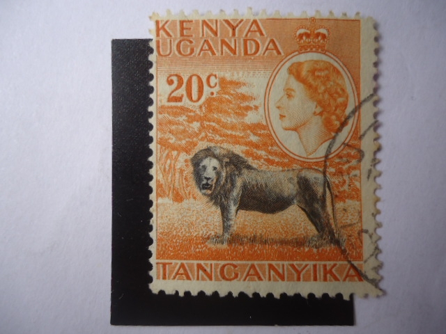 León - África del Este Británica-Kenia-Uganda-Tanzania) Queen Elizabeth II.