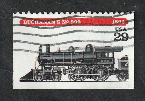 2264 - Locomotora a vapor antigua, Buchanan´s nº 999, de 1893