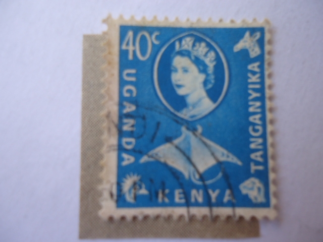 África del Este Británico (Uganda-Kenia-Tangani) - Manta Raya - Elizabeth II.