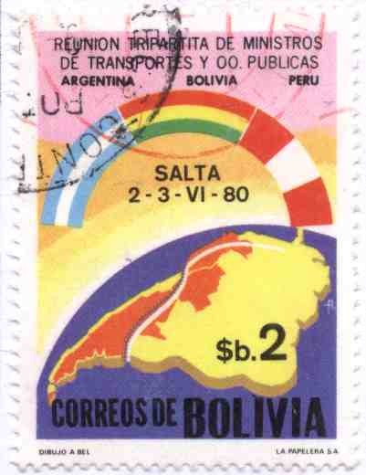 Conmemoracion de la Reunion de Ministros de Transportes y Obres Publicas, Argentina, Bolivia y Peru