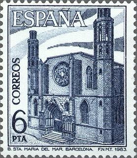 2725 - Paisajes y monumentos - Basílica de Santa María del Mar (Barcelona)