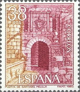 2727 - Paisajes y monumentos - Puerta de Santiago (Melilla)