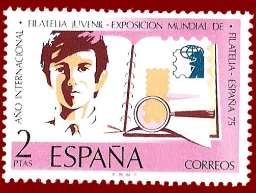 Edifil 2174 Exposición mundial de filatelia 1975 2 NUEVO