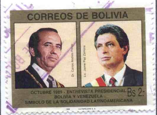 Entrevista presidencial Bolivia - Venezuela