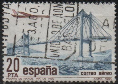 Correo Aereo, Puente d´Rande Sobre la ria d´Vigo