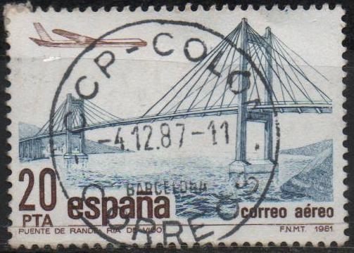 Correo Aereo, Puente d´Rande Sobre la ria d´Vigo