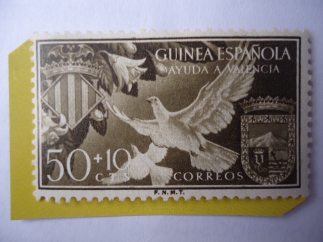 Ed:ES-GN 375 - Guinea Española - Ayuda a Valencia