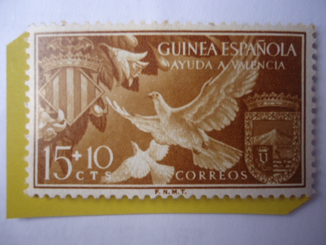 Ed:ES-GN 374 - Guinea Española - Ayuda a Valencia