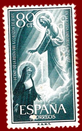 Edifil 1208 Centenario fiesta Sagrado Corazón de Jesús 0,80