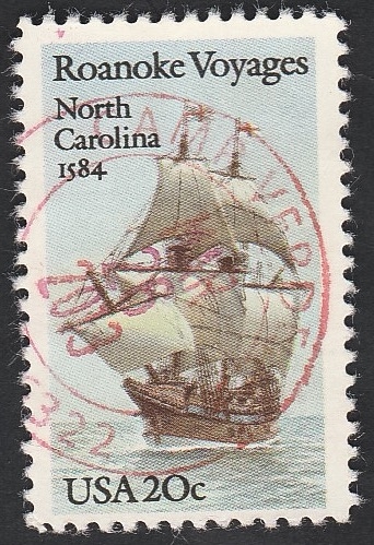 1540 - 400 Anivº del primer viaje por las islas Roanoke, velero Elizabeth